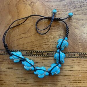 Blue Turquoise Turtle 🐢 Bracelet Adjustable!